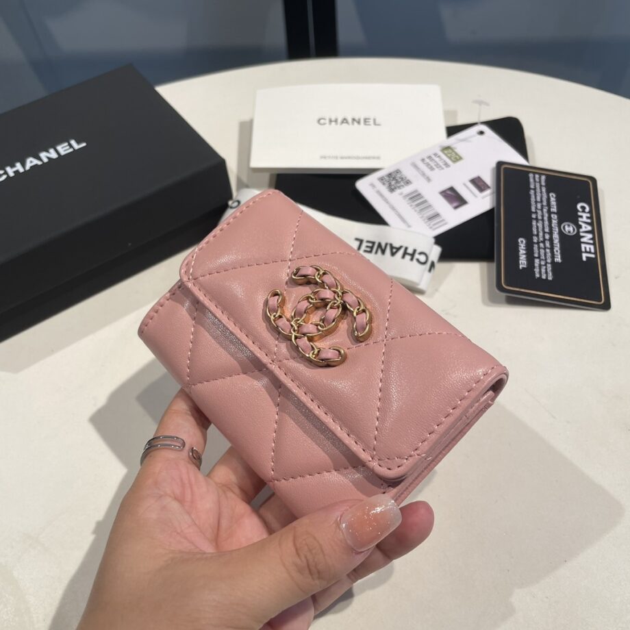 Chanel Pink 19 Wallet