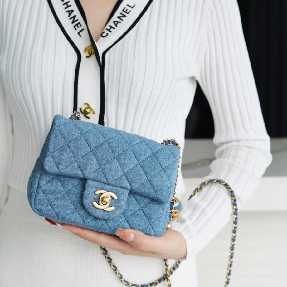 Chanel Denim 18 Cm Mini Flap Bag