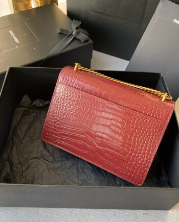 ysl 422906 (without packaging) classic crocodile pattern sunset sunset bag