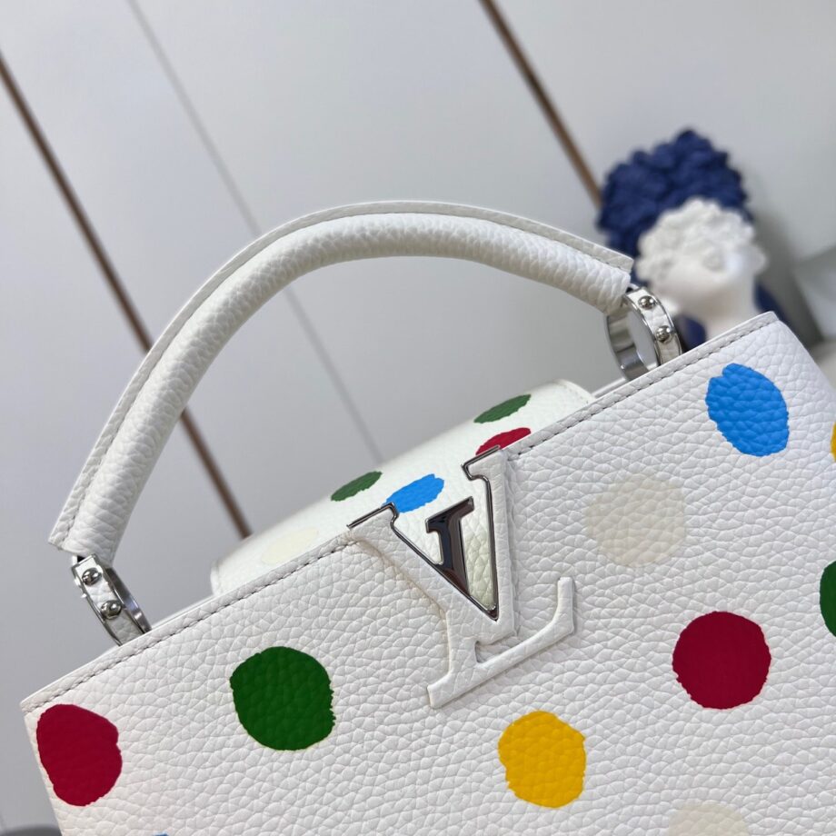 Louis Vuitton M21637 Hand-Painted Polka Dot Print Lv X Yk Capucines Bb Handbag