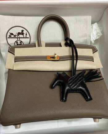 HermèS Birkin25 Elephant Gray Togo Leather Hand-Stitched Birkin 25