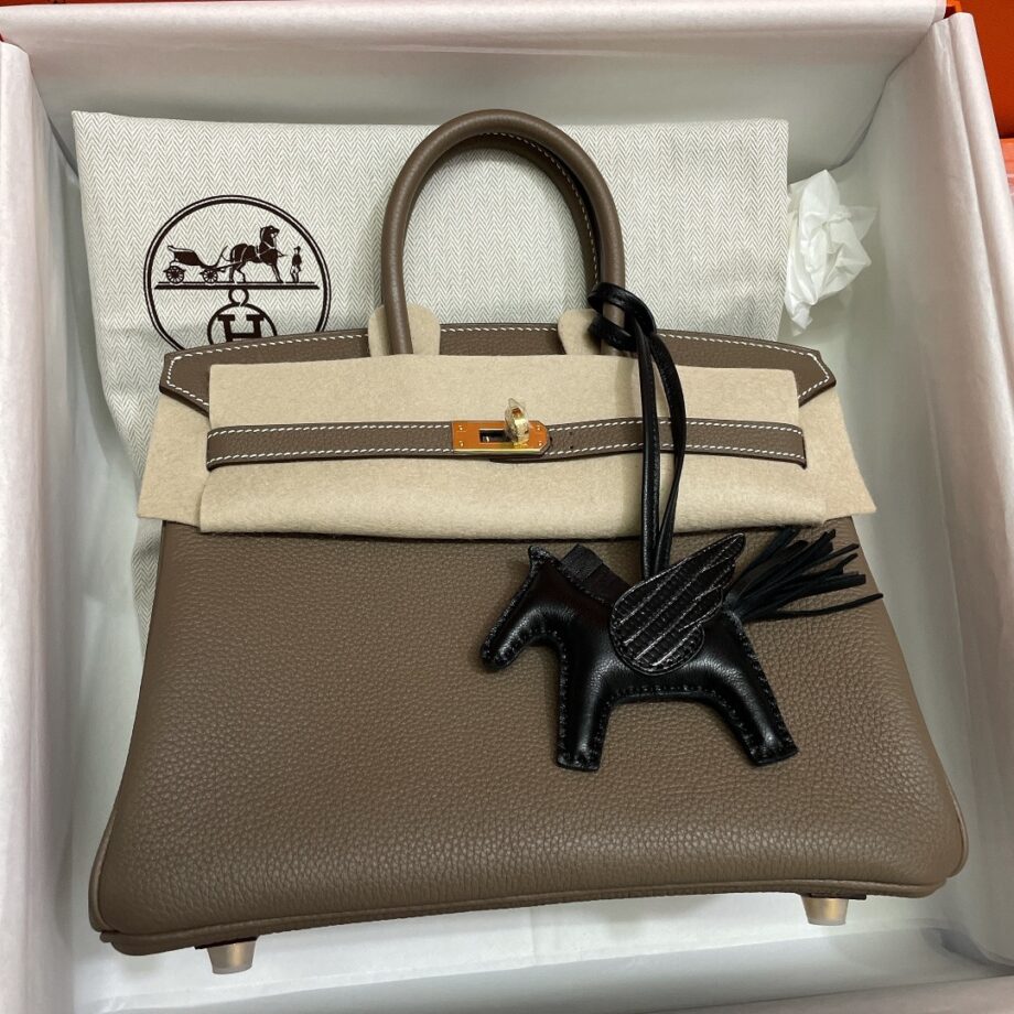 HermèS Birkin25 Elephant Gray Togo Leather Hand-Stitched Birkin 25