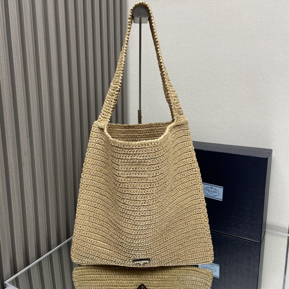 PRADA 1 BC182 Lafite Straw Tote