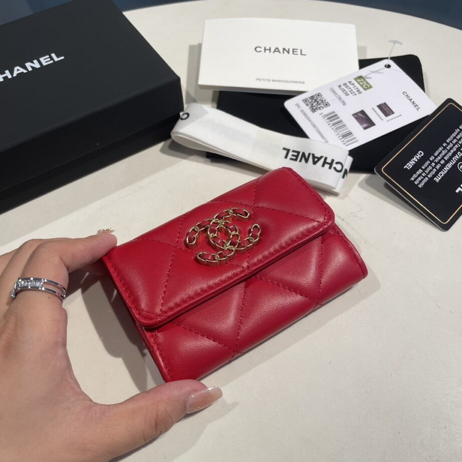 Chanel Red 19 Wallet