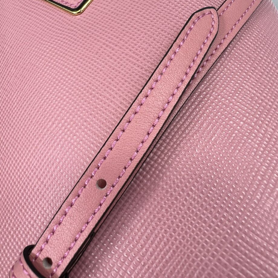 PRADA 1BA217 Pink Small Saffiano Leather Prada Panier Bag