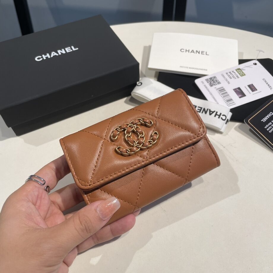 Chanel Brown 19 Wallet