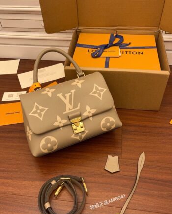 louis vuitton m46041 includes electronic chip internal code, gift bag, protection cloth, copper electronic label genuine italian leather