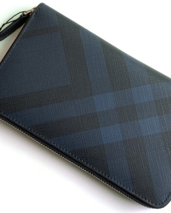 burberry london plaid large zipper bag calfskin wallet