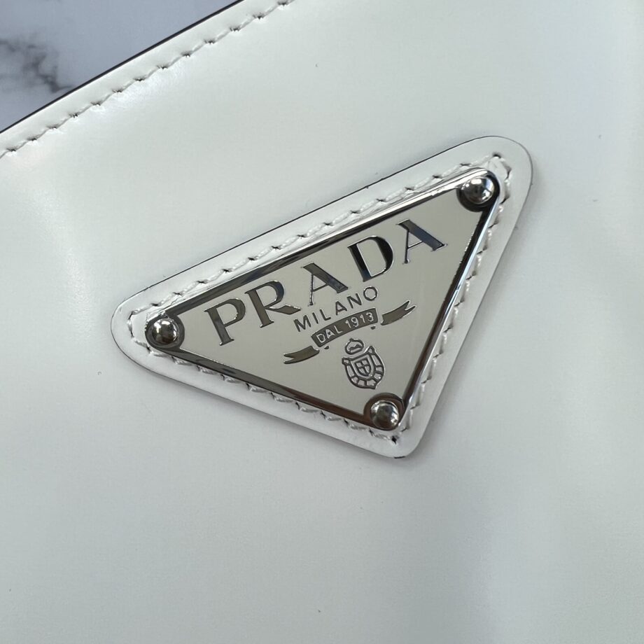 PRADA 1BE059 White New Bucket Bag