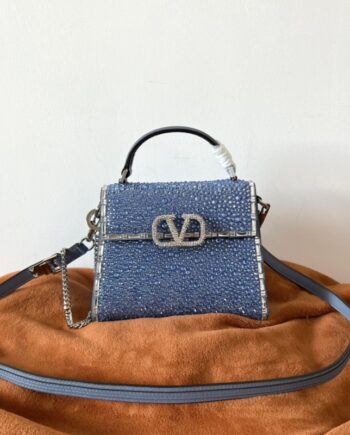 valentino garavani vsling mini handbag, steamed crystal bun