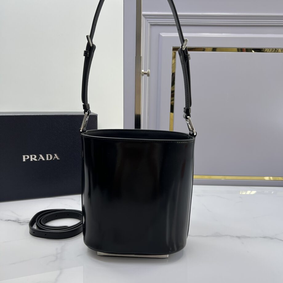 PRADA 1BE059 Black New Bucket Bag