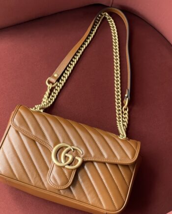 gucci 443497 caramel gg marmont small shoulder bag